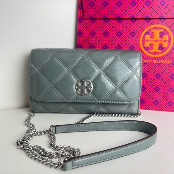 NWT Tory Burch Willa Shine Chain On Wallet - Picture 3 of 9